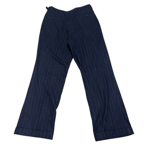 12-16 RALPH LAUREN Purple Label Men's Suit Striped 100% Wool Navy Size 42R - Picture 6 of 14